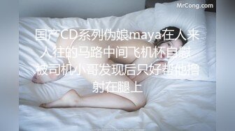 国产CD系列伪娘maya在人来人往的马路中间飞机杯自慰 被司机小哥发现后只好帮他撸射在腿上