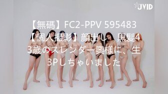 【無碼】FC2-PPV 595483 【個人撮影】顔出し　黒髪43歳のスレンダー奧様に、生3Pしちゃいました